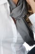 Cachemire et Soie pull femme scarva gris moyen 170x25cm